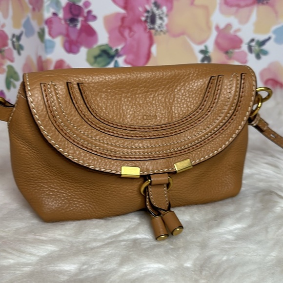 💯Authentic  CHLOE Calfskin Small Marcie Crossbody Bag🍀 - Picture 3 of 17
